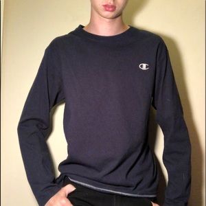 Navy Blue Campion Long Sleeve-Tee
